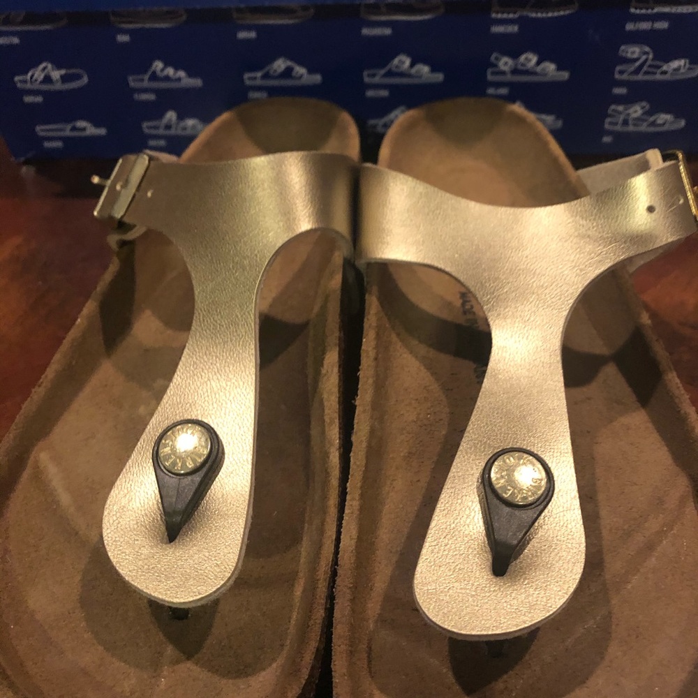 Birkenstock Gizeh gold 5 medium new - Picture 2 of 5
